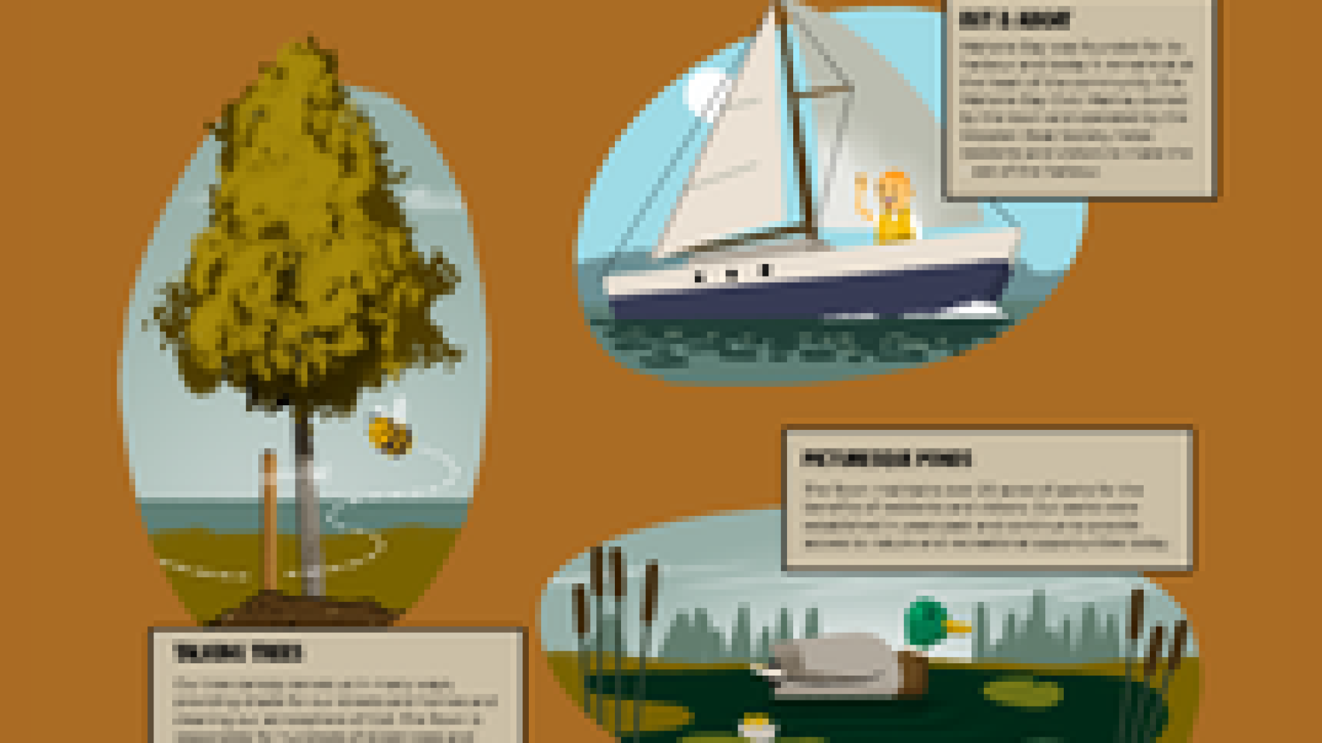Image of poster with the words Growing up in Mahone Bay's green spaces. Click on the image to be taken to a pdf version of the poster.